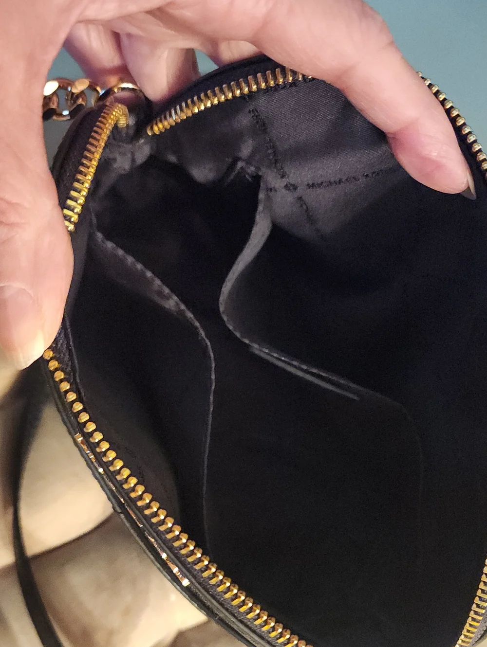 NEW Michael Kors Black Crossbody Bag with Gold Chain Strap